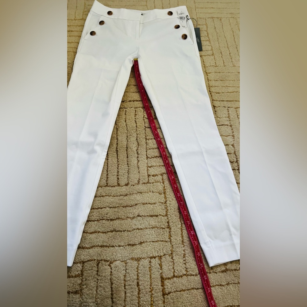 Loft Sailor Skinny Ankle White Pants - Picture 8 of 8